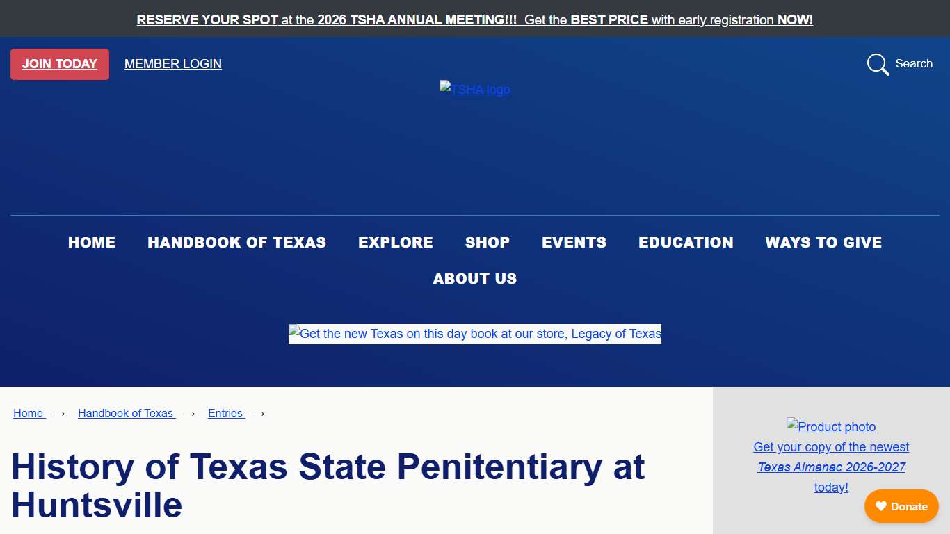 Texas State Penitentiary At Huntsville